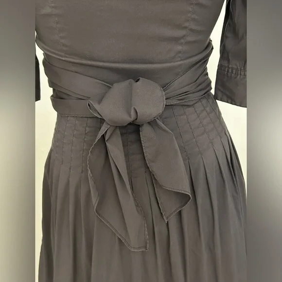 BCBG MaxAzria Collared Faux Wrap Shirt Dress sz 0 - Picture 5 of 16